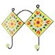 Pea Green Flower Ceramic Tile Wall Hook Online